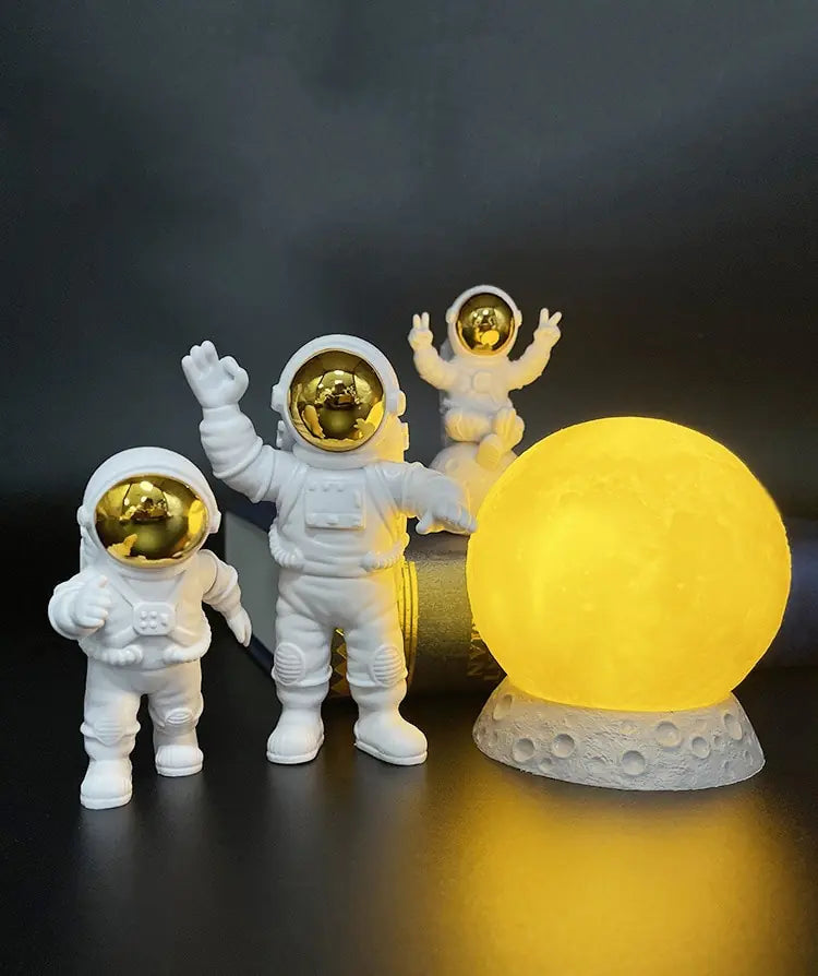 Galactic Glow™ - Astronaut Yellow Moon Night Light