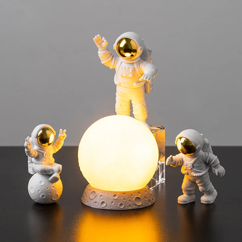 Galactic Glow™ - Astronaut Yellow Moon Night Light