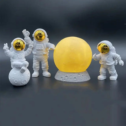 Galactic Glow™ - Astronaut Yellow Moon Night Light